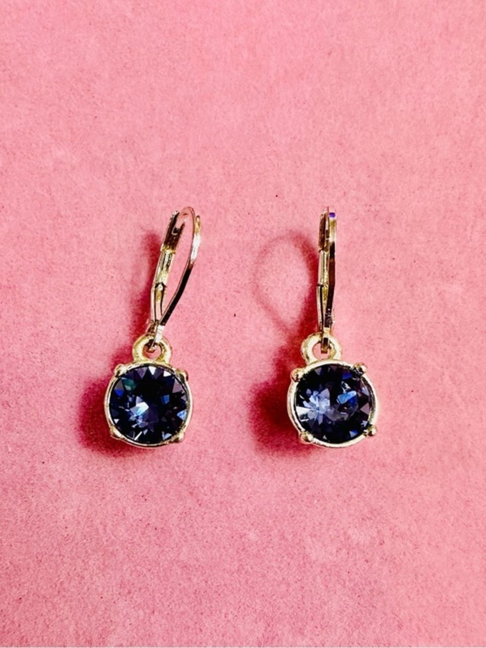 Light Purple Swarovski Crystal Dangle Earrings
